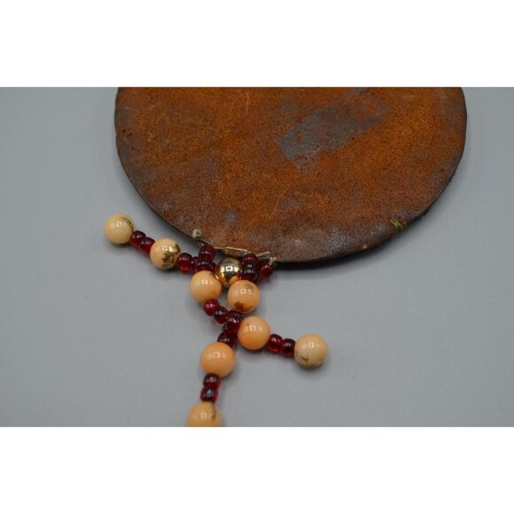 Native Canadian Beadwork Rosette Medallion Art Jewelry Handmade First Nations BC - Picture 9 of 12